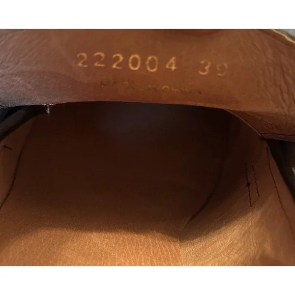 Anthropologie All Black Croc Kitty Loafers Chunky Heel Women's Size 39 US 8.5/9 - Picture 11 of 11